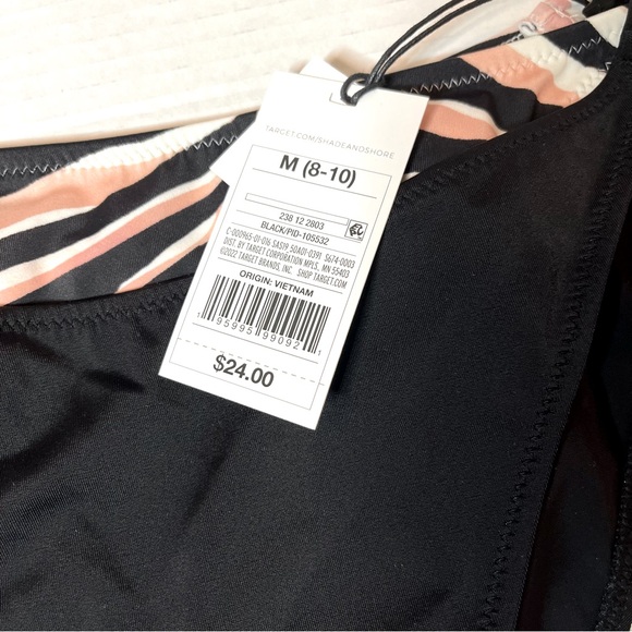 Shade & Shore Animal Print Ultra High Leg Cheeky Bikini Bottom Size M (8-10) New - Picture 4 of 6